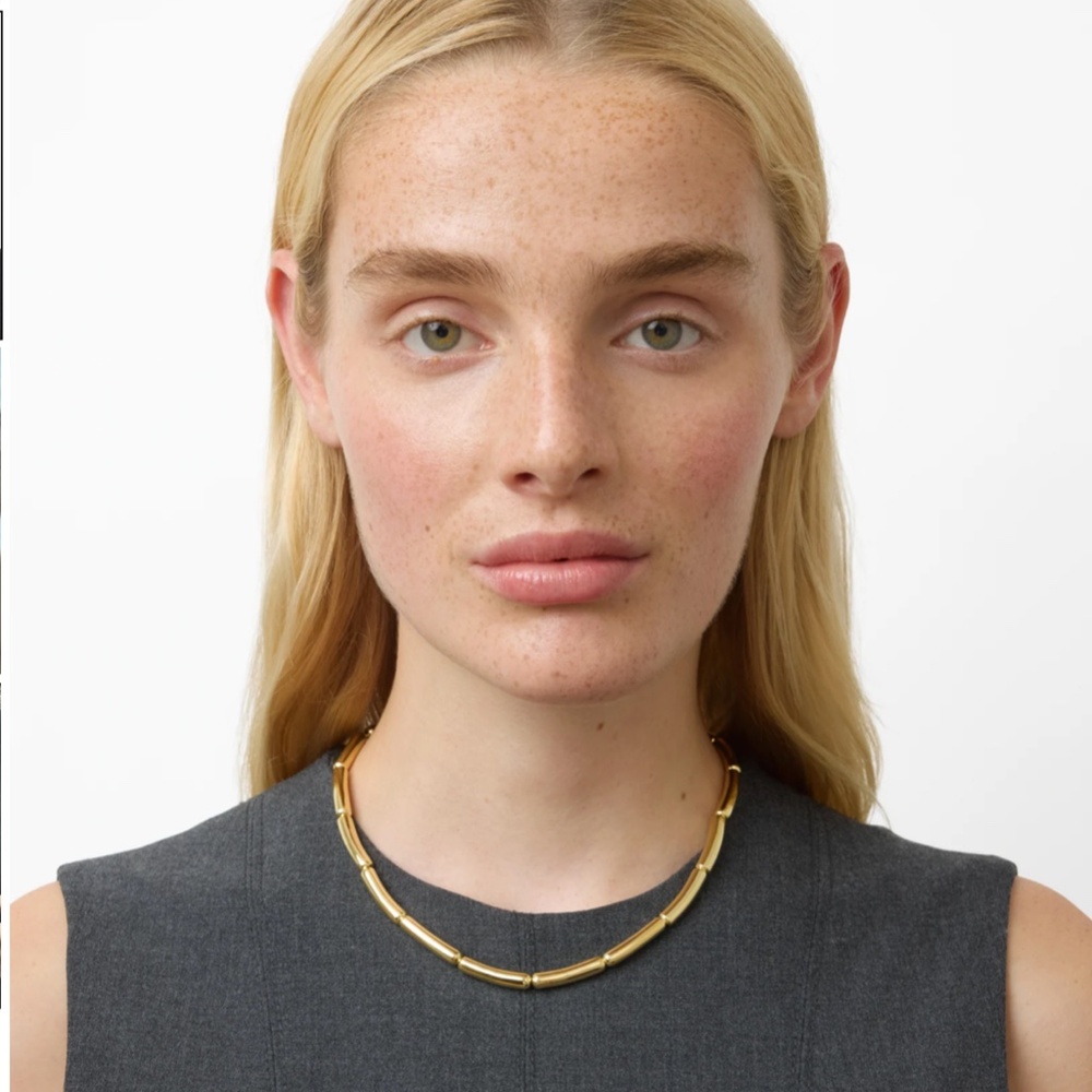 LIE STUDIO The Margaret Necklace 18K Gold EUC $500 - Picture 2 of 5